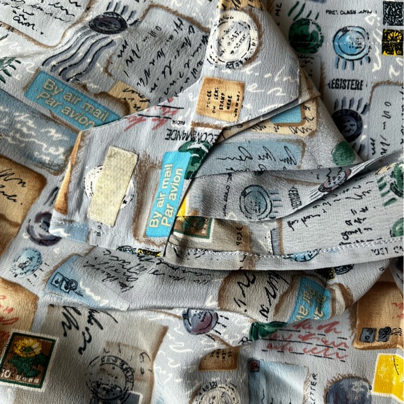 Vintage 90s vintage 100% Silk Mail Wrap Skirt - Picture 7 of 14